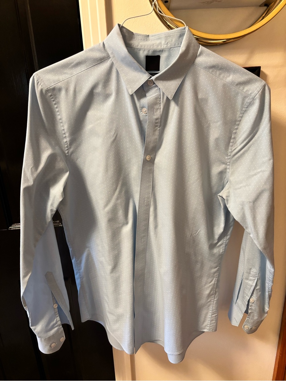H&M Light Blue Microdot Dress Shirt